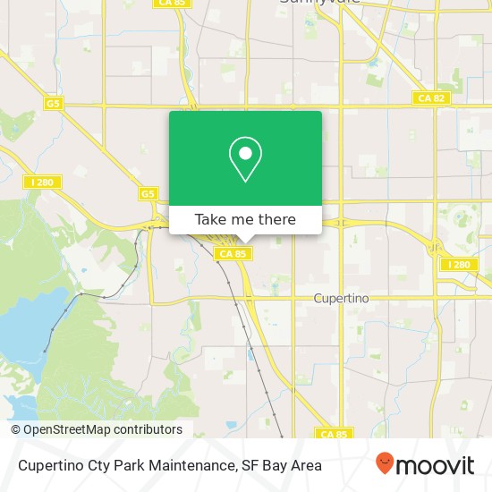 Cupertino Cty Park Maintenance map