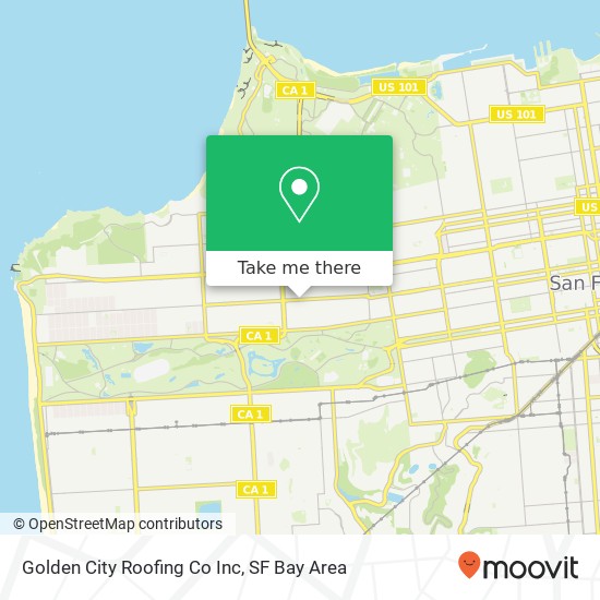 Golden City Roofing Co Inc map