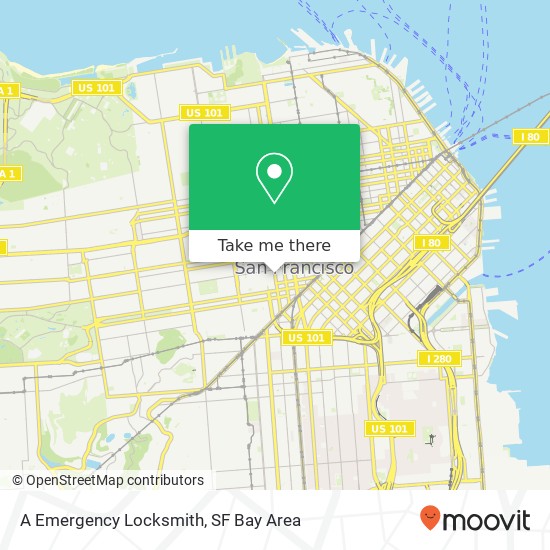 A Emergency Locksmith map