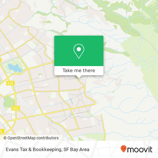 Evans Tax & Bookkeeping map