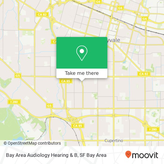 Mapa de Bay Area Audiology Hearing & B