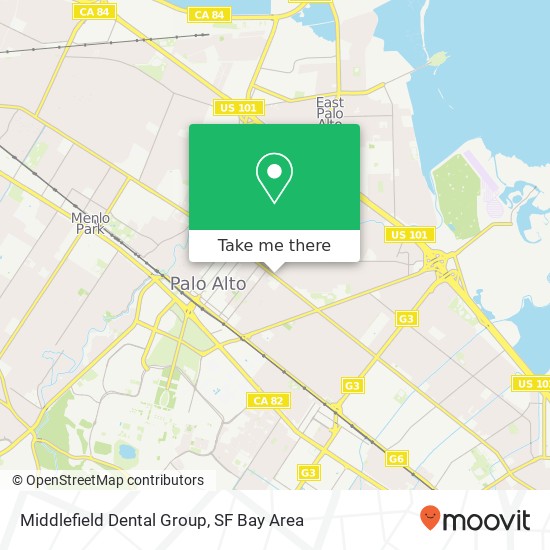 Mapa de Middlefield Dental Group