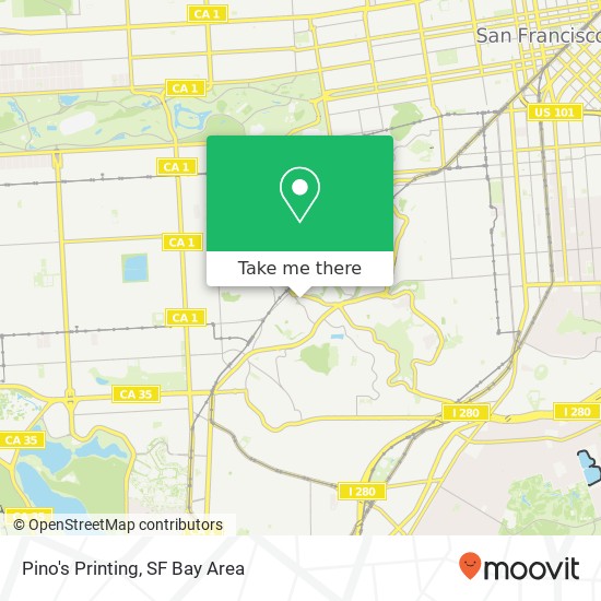 Pino's Printing map