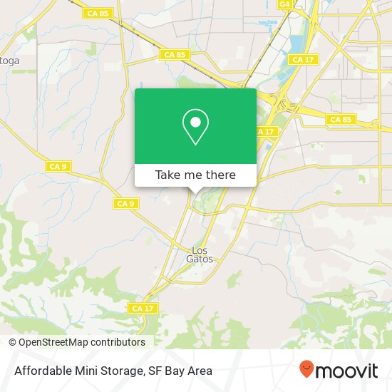 Mapa de Affordable Mini Storage