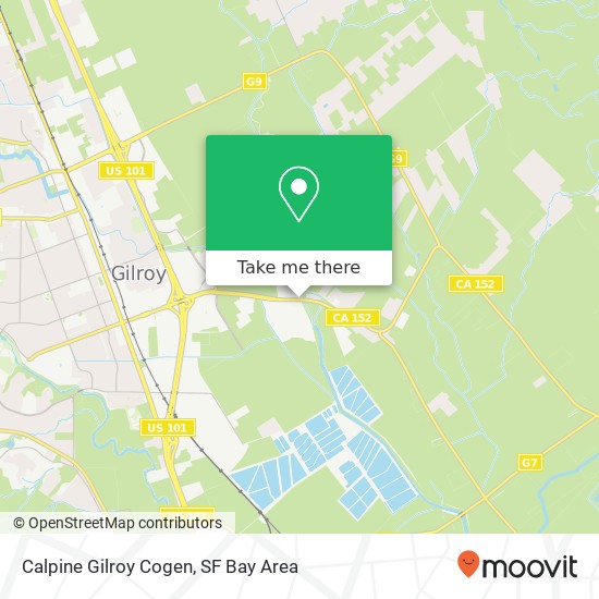 Mapa de Calpine Gilroy Cogen