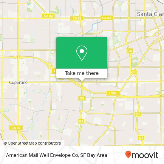 Mapa de American Mail Well Envelope Co