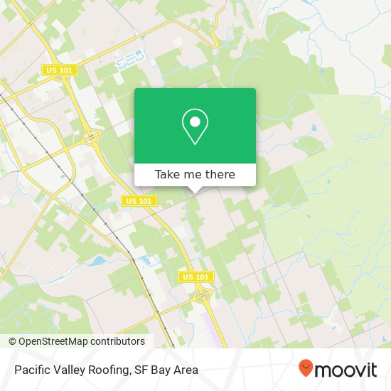 Pacific Valley Roofing map