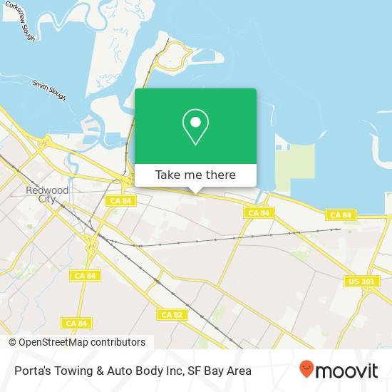 Porta's Towing & Auto Body Inc map