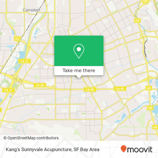 Kang's Sunnyvale Acupuncture map