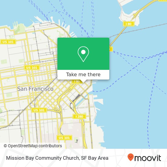 Mapa de Mission Bay Community Church