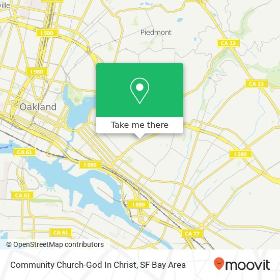 Community Church-God In Christ map