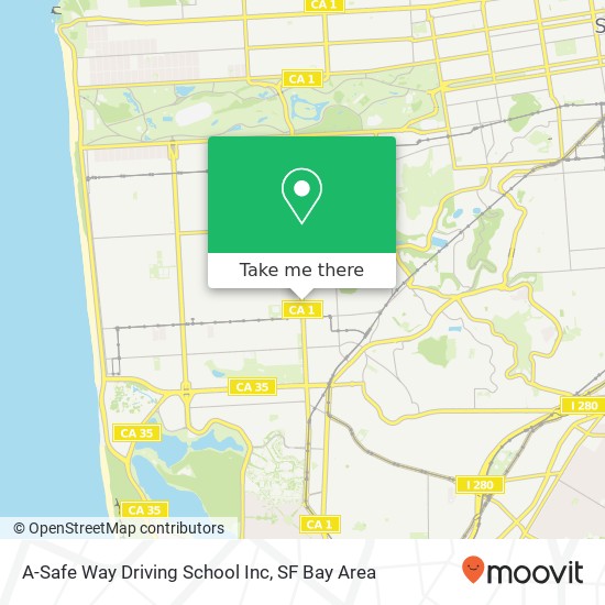 Mapa de A-Safe Way Driving School Inc
