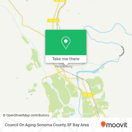 Mapa de Council On Aging-Sonoma County