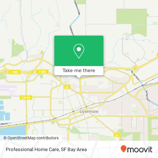 Professional Home Care map