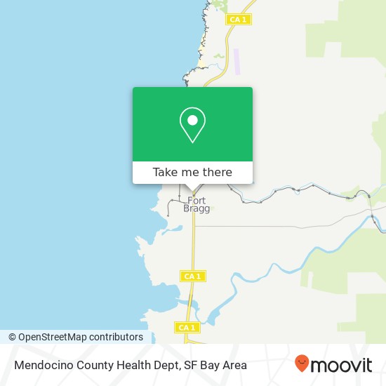 Mendocino County Health Dept map