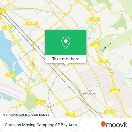 Cornejos Moving Company map