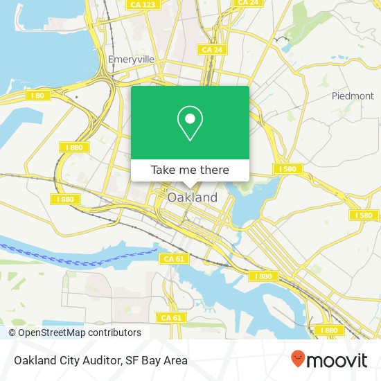 Mapa de Oakland City Auditor