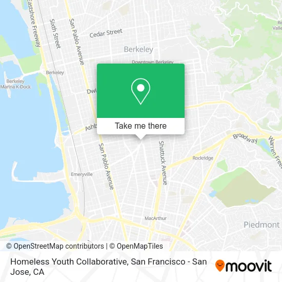 Mapa de Homeless Youth Collaborative