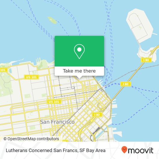 Lutherans Concerned San Francs map