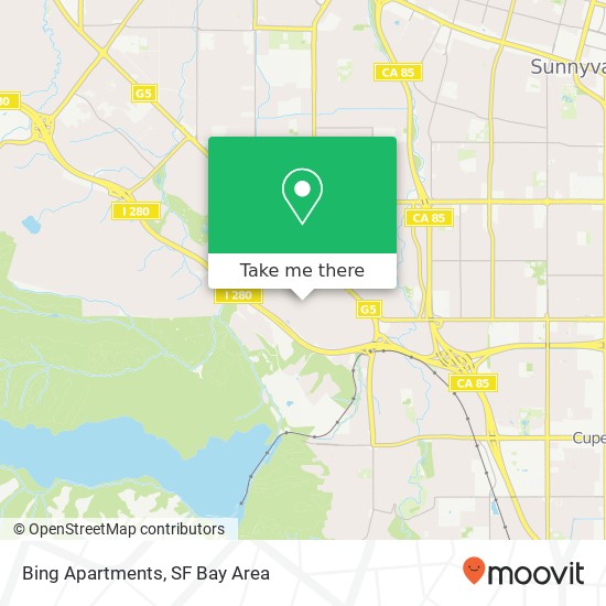 Bing Apartments map