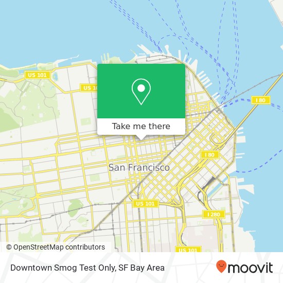 Downtown Smog Test Only map