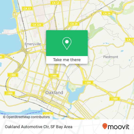 Oakland Automotive Ctr map