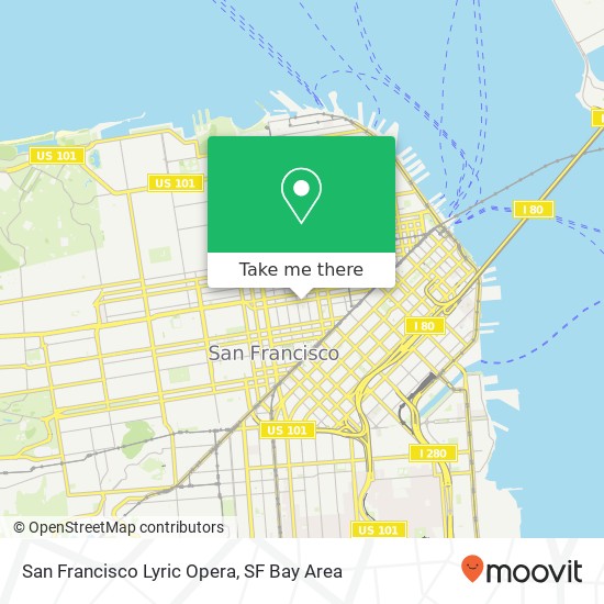 Mapa de San Francisco Lyric Opera