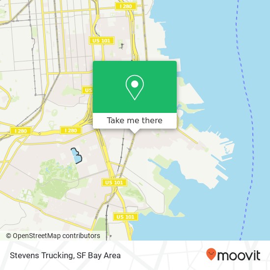 Mapa de Stevens Trucking