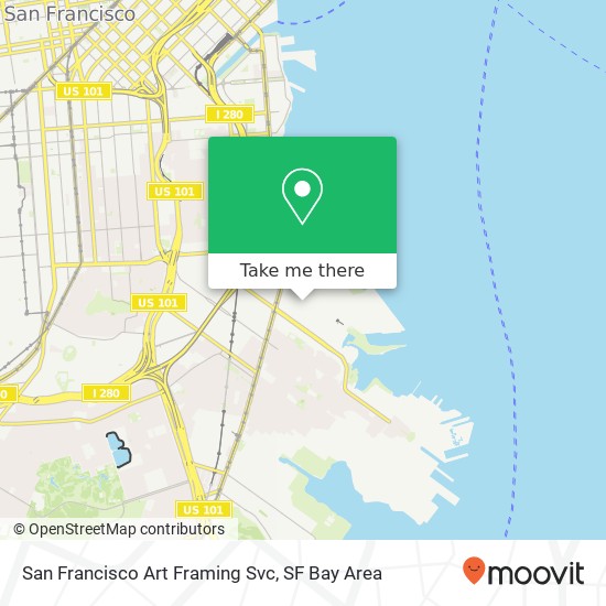 San Francisco Art Framing Svc map