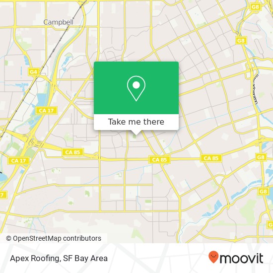 Apex Roofing map