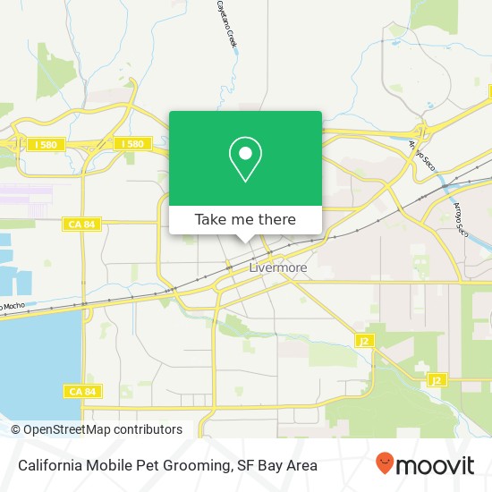California Mobile Pet Grooming map