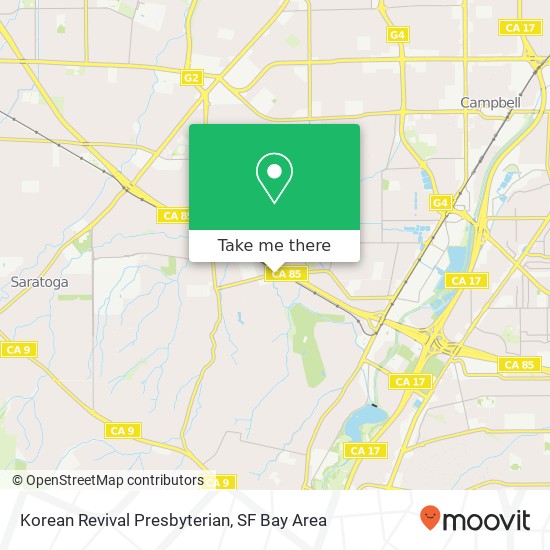 Korean Revival Presbyterian map