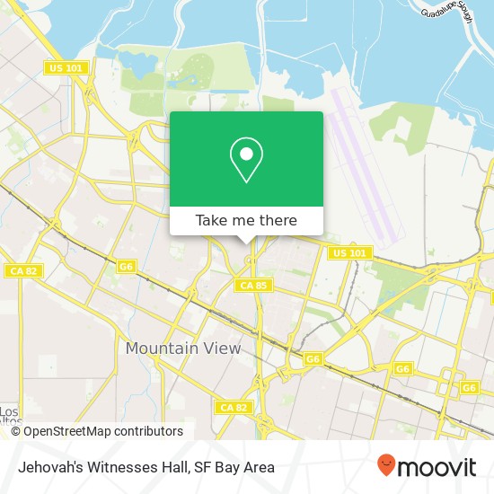 Jehovah's Witnesses Hall map