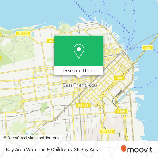 Bay Area Women's & Children's map