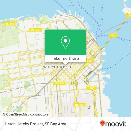 Mapa de Hetch Hetchy Project