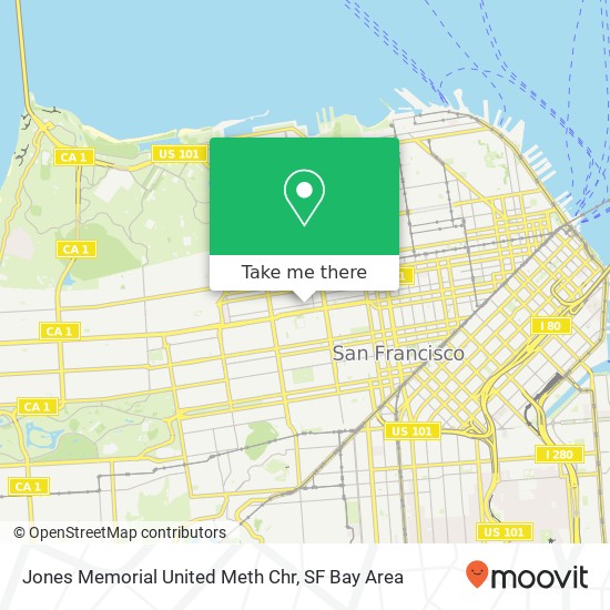 Jones Memorial United Meth Chr map
