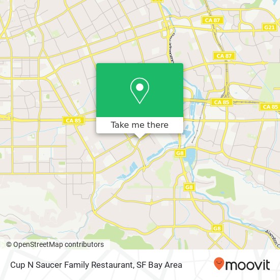 Mapa de Cup N Saucer Family Restaurant