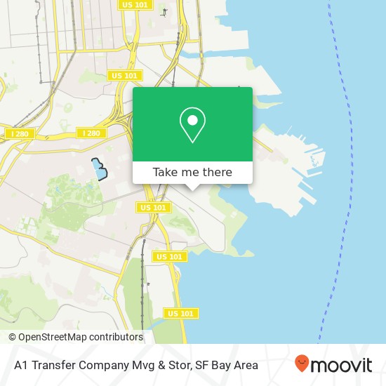 Mapa de A1 Transfer Company Mvg & Stor