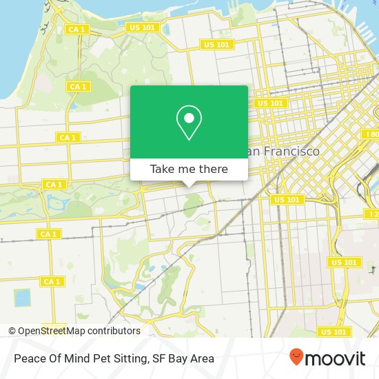 Mapa de Peace Of Mind Pet Sitting