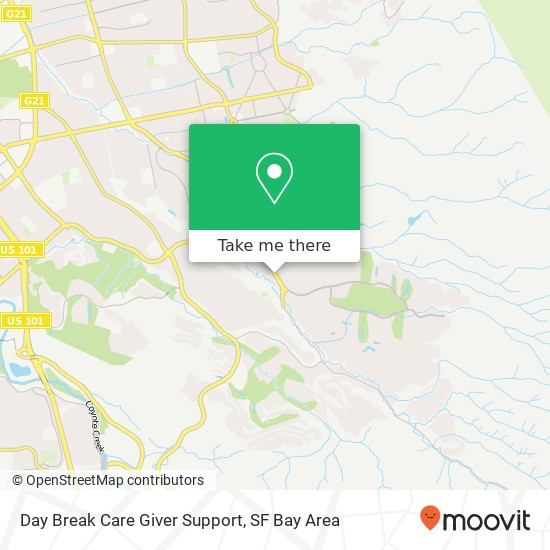 Day Break Care Giver Support map