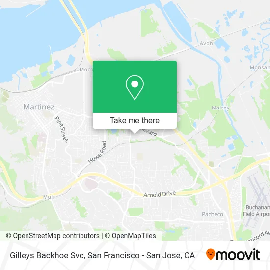 Gilleys Backhoe Svc map