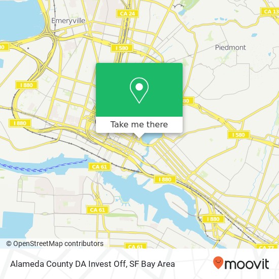 Alameda County DA Invest Off map