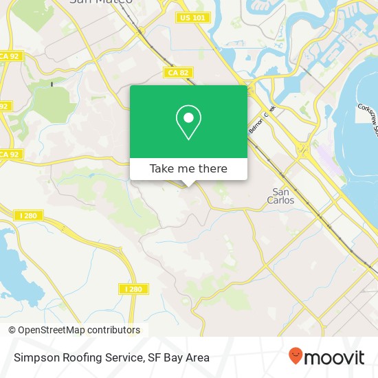 Mapa de Simpson Roofing Service