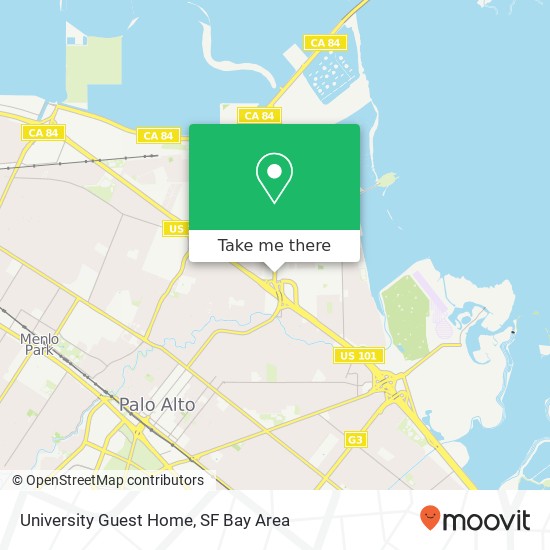 University Guest Home map