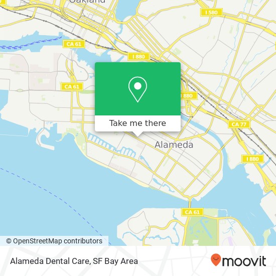 Alameda Dental Care map