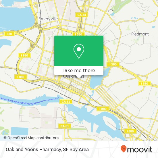 Oakland Yoons Pharmacy map