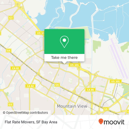 Flat Rate Movers map