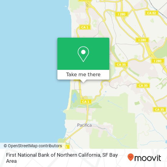 First National Bank of Northern California map