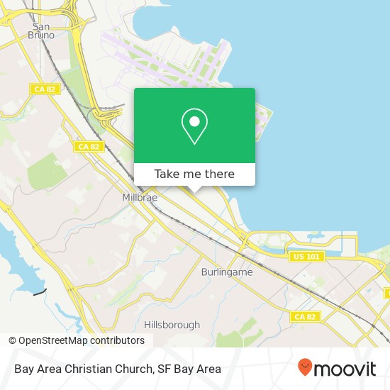 Mapa de Bay Area Christian Church