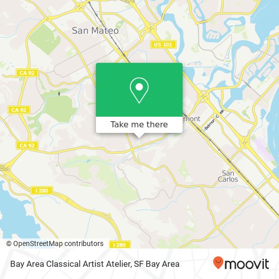 Bay Area Classical Artist Atelier map